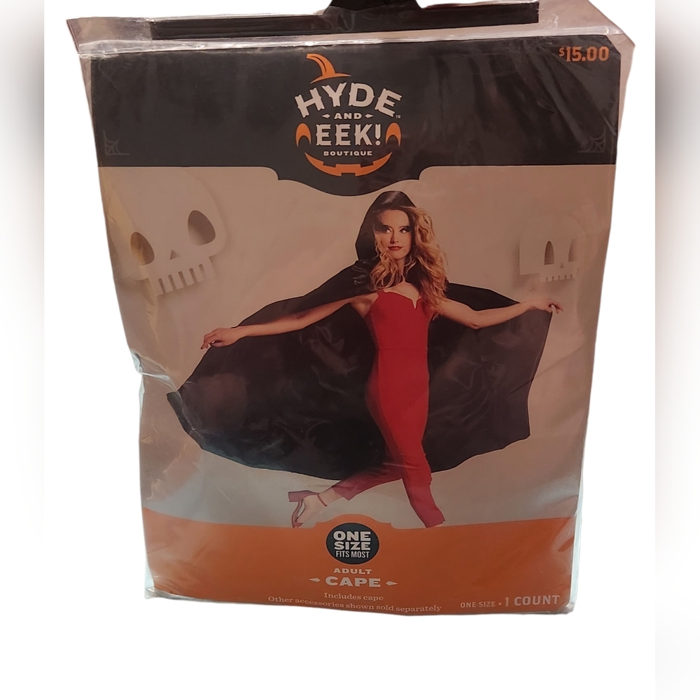 Hyde & Eek Adult Halloween Black Cape